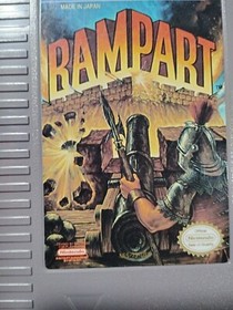 Vintage Rampart Nintendo NES Cart/Manual and Nintendo case Tested Working 