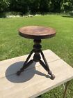 Antique Piano Stool Tonk Chicago Nyc Solid Wood Spin Iron Stick And Ball