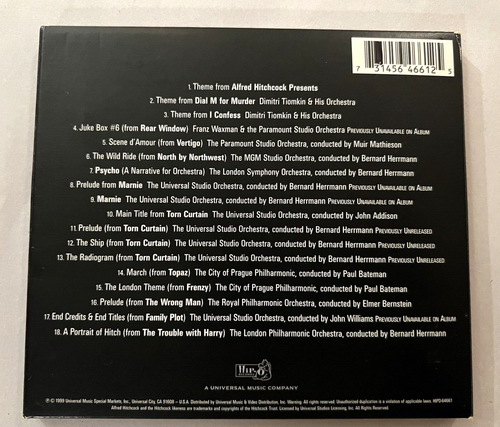 Alfred Hitchcock Presents: Signatures in Suspense (Original Scores, CD, 1999) - Picture 2 of 4