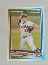 V78) 2023 Panini USA Stars and Stripes Casey Borba Silver Holo Prizm SP RC