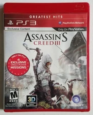 Assassin's Creed III - Sony PlayStation 3 PS3 Game - with Manual & Case - Tested