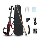 Silent Electric Violin 4/4 size 4 string Violin Set Solid Wood Ebony Fittings 