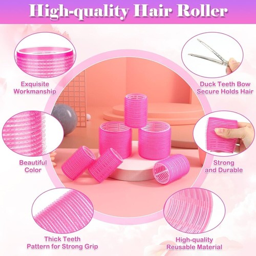 28Pcs Pink Hair Roller Curlers Set 3 Size with Steel Duckbill Clip Hair DIY - Picture 3 of 4