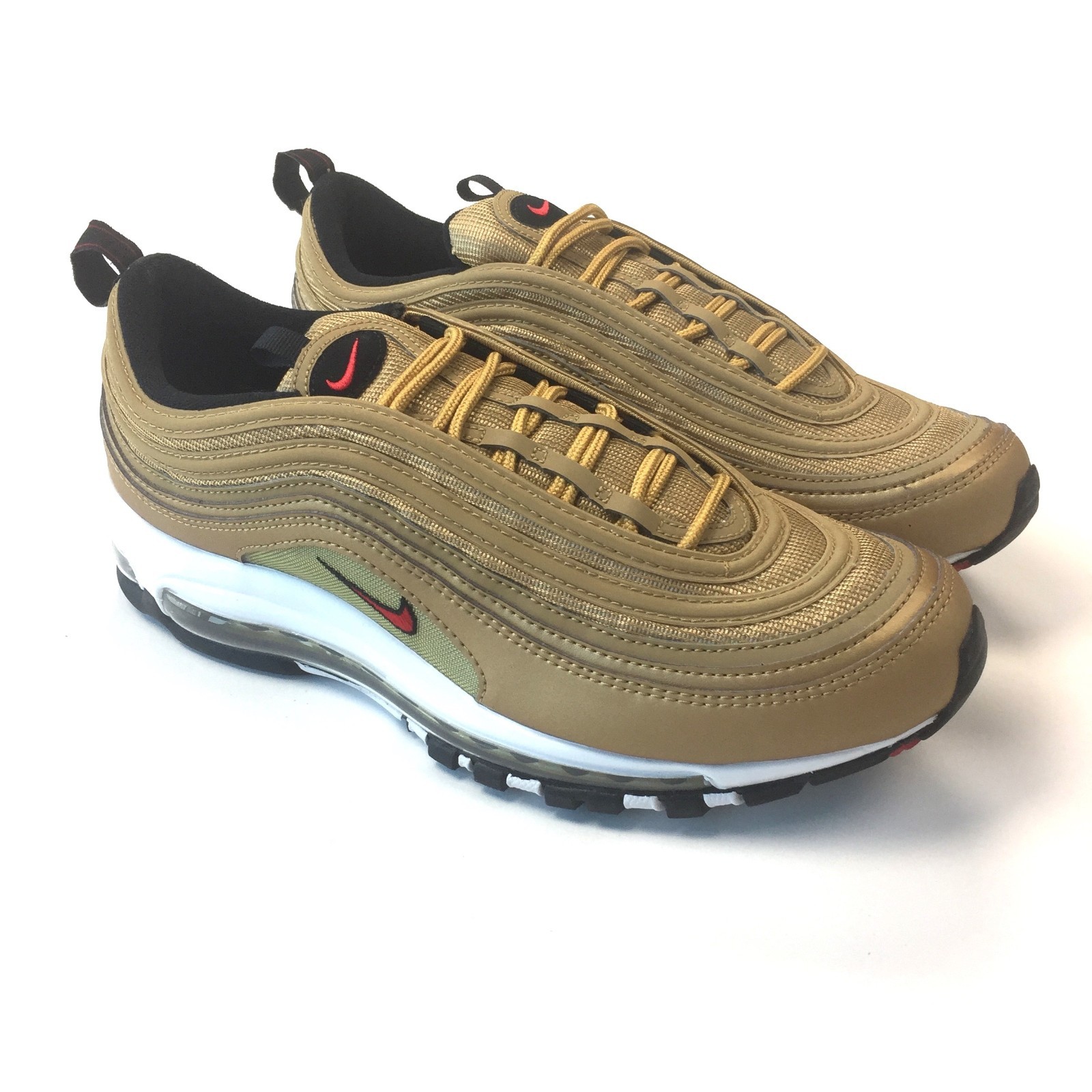 NWT Nike Men's Air Max 97 OG QS Metallic Gold Red Sneakers DS 2017 10 AUTHENTIC NWT Nike Men's Air Max 97 OG QS Metallic Gold Red Sneakers DS 2017 10 AUTHENTIC