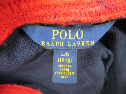 Polo Ralph Lauren Boys Large Blue Sweatpants Spell Out Cotton Kids Youth Casual* - Picture 13 of 13