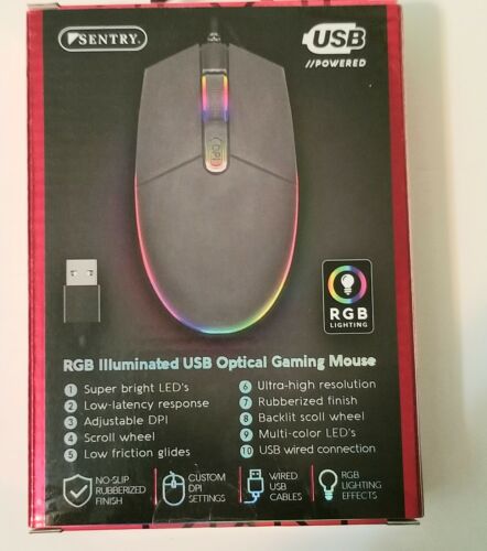 USB Wired Mouse Gamer Gaming Mouse RGB LED Lumin - Picture 3 of 3