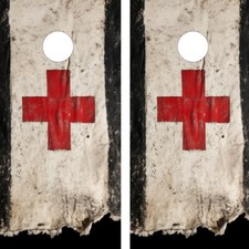 FADEPROOF Cornhole Board Wraps Laminated / Nurse / Medic Design