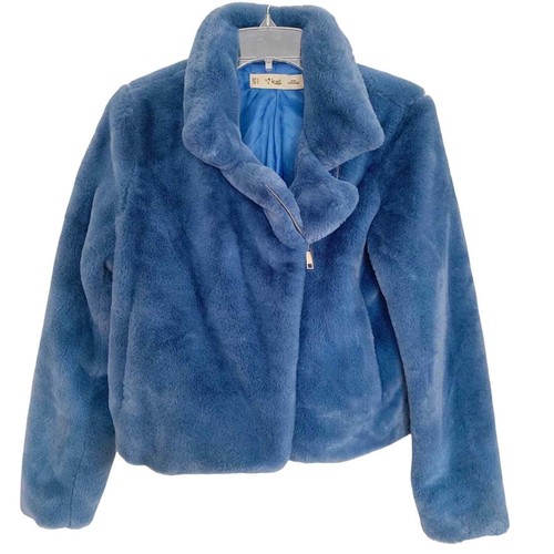 K. Zell Paris Blue Faux Fur Plush 