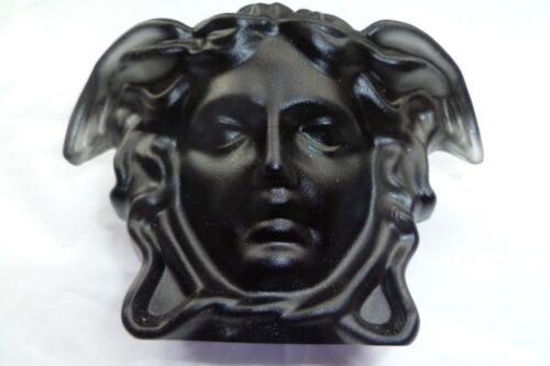 Rosenthal Versace Glass Paperweight Black Brand NEW Boxed 1st Quality Authentic - Picture 3 of 12