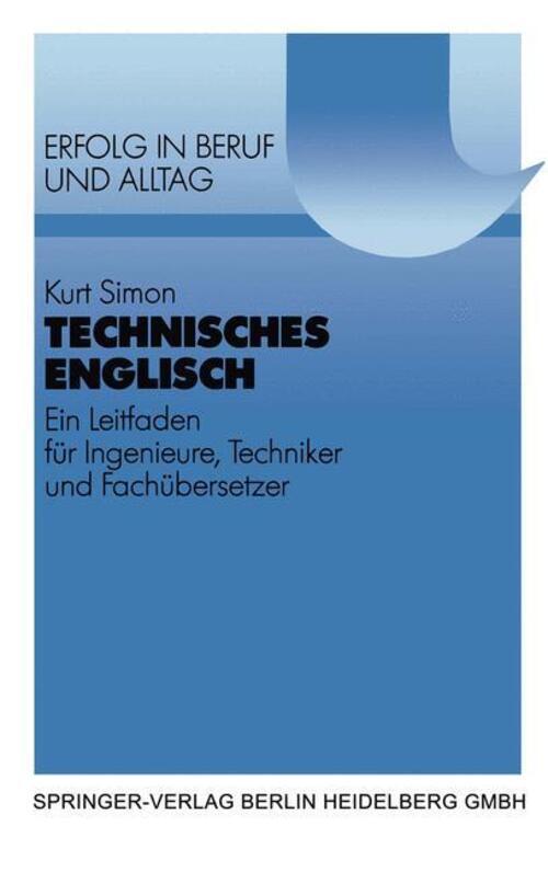 Thumbnail - Technisches Englisch Kurt Simon Taschenbuch Vdi-buch Paperback X