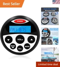 Boat Marine Stereo Receiver Bluetooth - 45 x 4 Watts Audio AM FM Gauge Waterp...