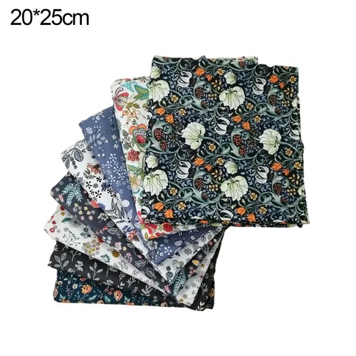 8Pcs Twill Printing Cotton Fabric Handmade DIY Retro Sewing Craft Patchwork 45 - Picture 17 of 17