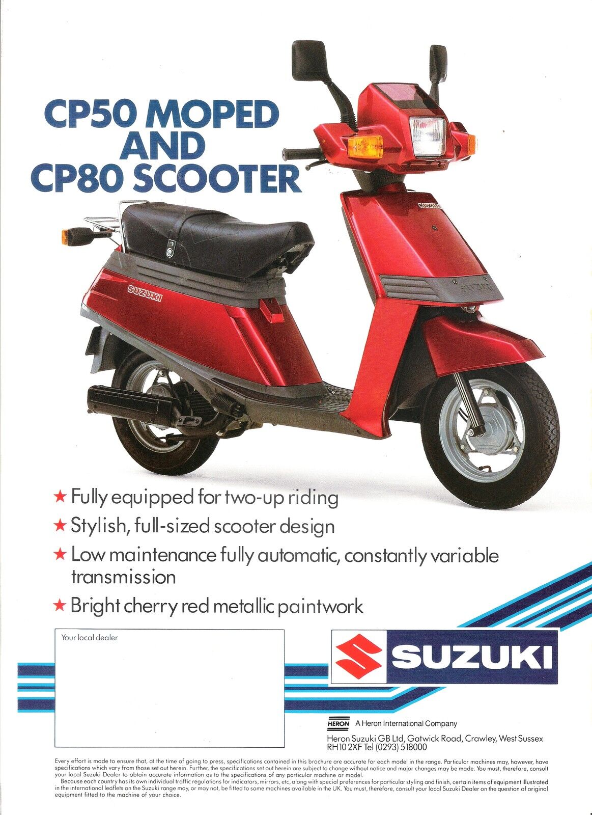 Suzuki GB Sales Brochure Moped & CP80 Scooter | eBay