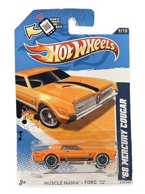 2012 Hot Wheels 119/247 68 Mercury Cougar 9/10 MUSCLE MANIA FORD '12 Mattel