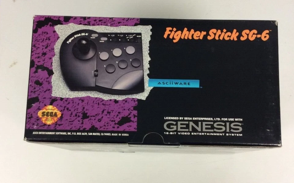 Sega Genesis 6 Button Fighter Stick SG-6 joystick Used In Box - Image 4 of 4