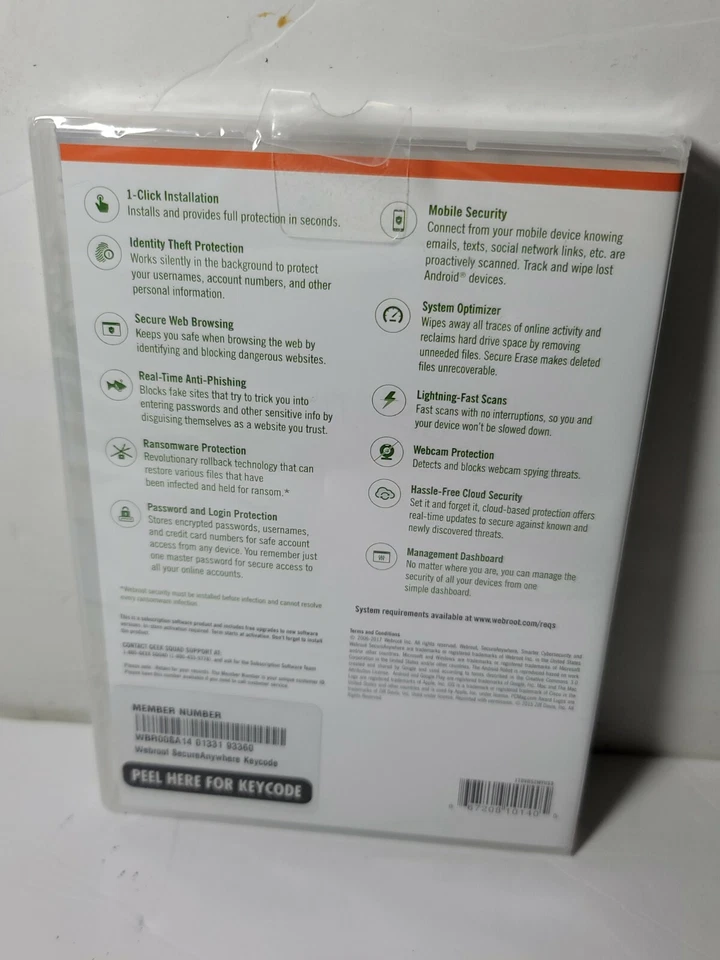 New.  Webroot Secure Anywhere. Internet Security w/ Antivirus. - Image 4 of 4