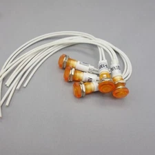 10Pcs 120V AC 10mm YELLOW Amber Panel Mounting LED Indication Signal Pilot Light