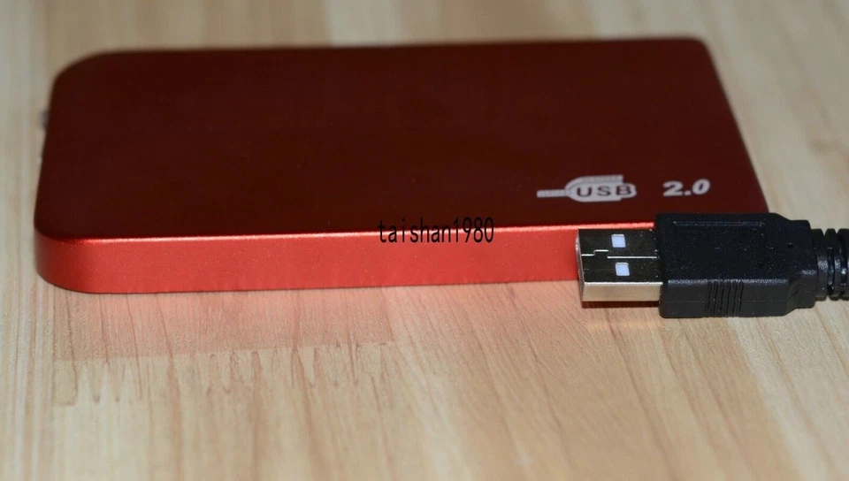 red USB2.0 80GB External Hard Drive HDD Portable Laptop Mobile Hard Disk - Image 3 of 3