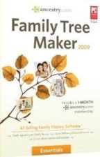 Family Tree Maker 2009 Essentials PC CD ancestry genealogy research history data