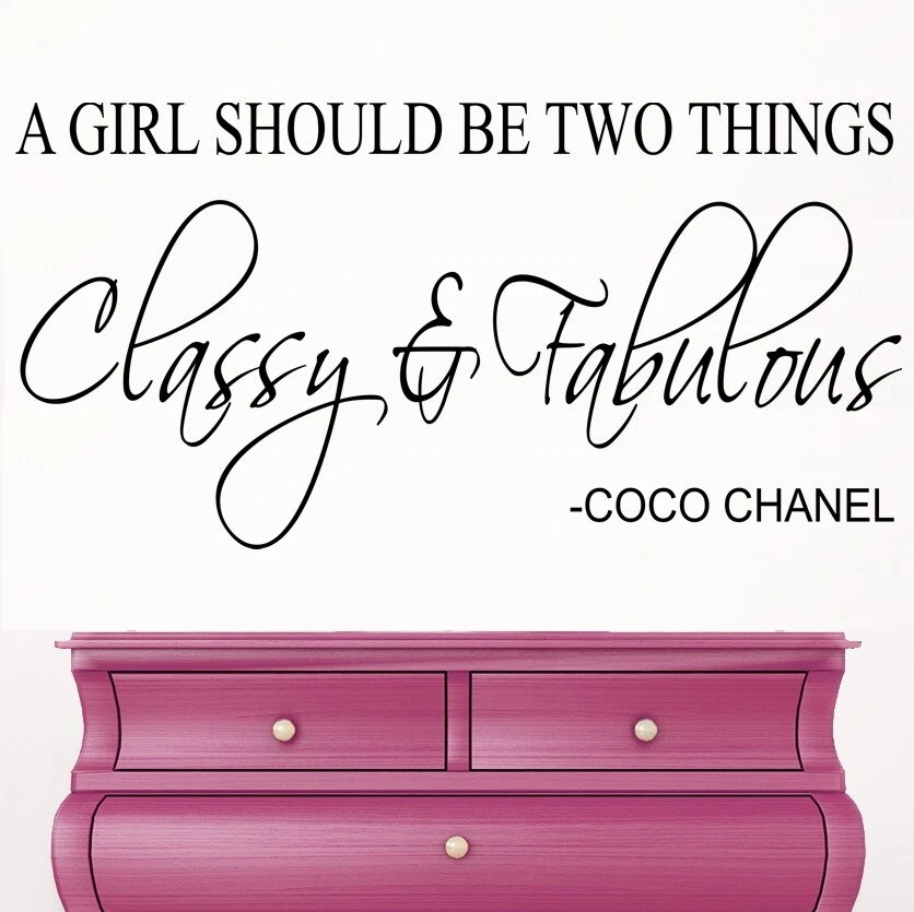 A girl should be Coco Chanel WALL ART STICKER ROOM DECAL MURAL