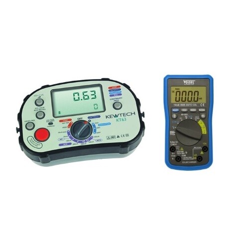 Probador multifunción Kewtech KT63 + multímetro digital LCD gratuito con energía solar - Imagen 1 de 1