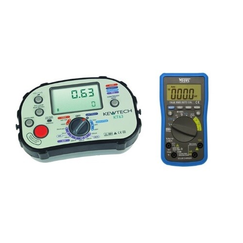 Kewtech KT63 Multifunction Tester + Free Solar-Powered LCD Digital Multimeter - Picture 1 of 1