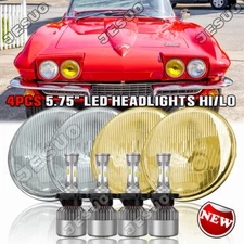4PCS DOT-5 3/4" 5.75" LED Headlights Halo for Chevrolet Corvette C1 C2 C3