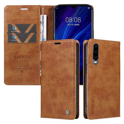 Color Magnetic PU Leather Wallet Phone Case For Huawei P30 P20 P Smart Mate 60