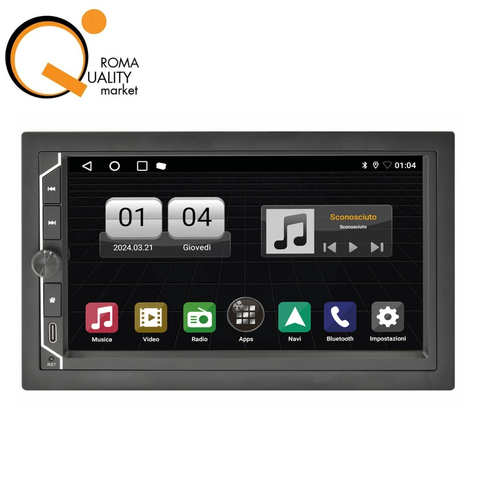 Phonocar VM 003 Monitor 7" 2 DIN Compatto Autoradio WiFi DAB+ BT Antenna VM003 - Immagine 3 di 4