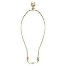 11.5" Lamp Harp Kit with Finial 1 Set Detachable Bracket Holder Gold Tone