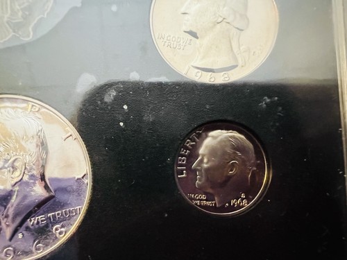 Vintage Proof Münzen 1968 mit zwei Nickel Exemplar Münze & unumzingelte Münze - Bild 5 von 11