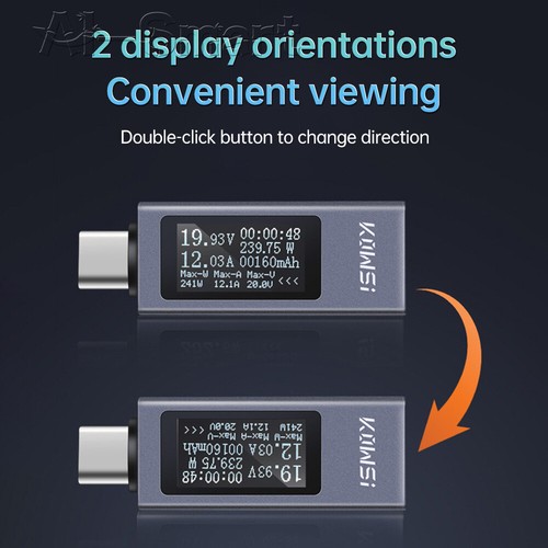 Probador de alimentación USB tipo C medidor de capacidad de corriente de voltaje multímetro LCD DC 4 ~ 30V - Imagen 35 de 114