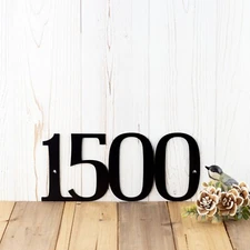 Personalized Metal House Number Plaque, Outdoor Custom Address Steel Sign