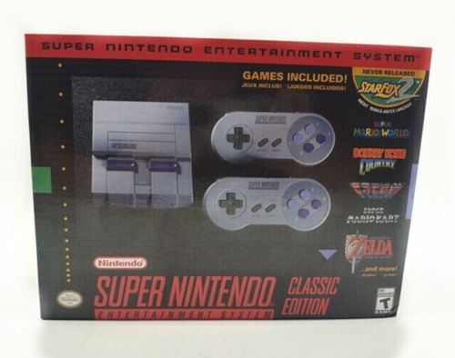 Authentic Super Nintendo Classic Mini Entertainment System SNES 21 Games - Afbeelding 1 van 2