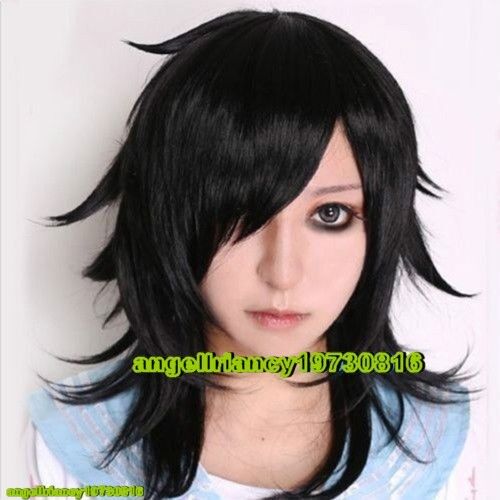 Watamote Kuroki Tomoko Black Short Straight Anime Cosplay Watamote Kuroki Tomoko Black Short Straight Anime Cosplay