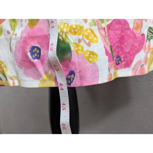 Charlie Paige x Suzanne Allard Cover Up Linen Blend Pink Floral Boho One Size - Picture 7 of 11