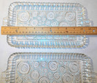 2 Vintage Anchor Hocking Bubbles Colonial Lady Circles Snack Tray 10"x6" 1 chip — photo 2