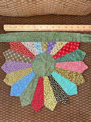 Vintage Quilted Flower Apron Home Made
