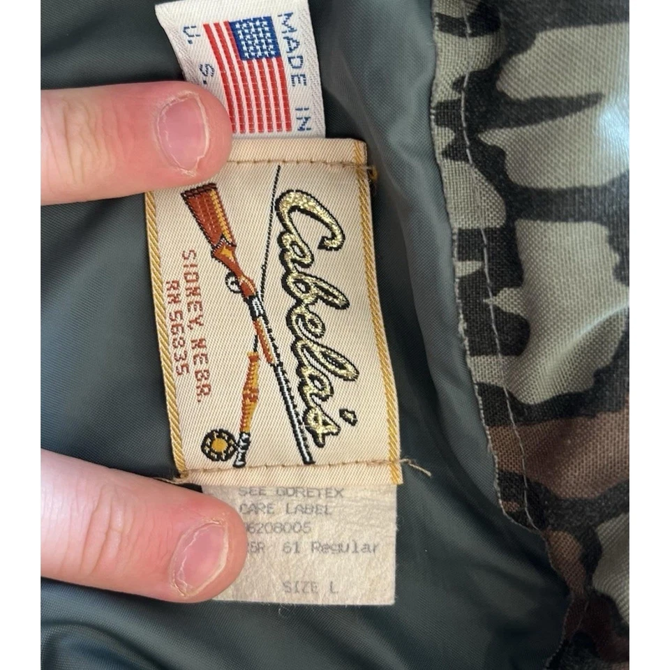 Vintage 90s Trebark Cabelas Camo Pants Men’s Size Large Parachute Army - Image 3 of 4