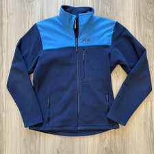 Helly Hansen Varde Mens L Polartec Full Zip Fleece Blue Polartec 125 Retail EUC