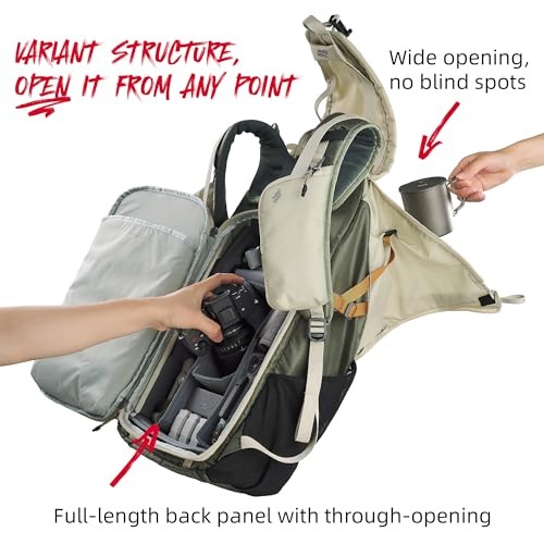 Pocket Ranger Outdoor Photography Travel Bag Dual Shoulder 35L Navy Blue - Picture 3 of 7
