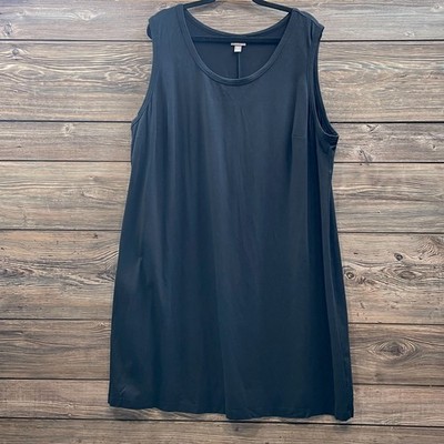 JJILL Black Knit Tank Tee Shirt Knit Dress  SZ 3X C101759