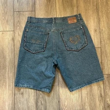 Vintage y2k phat farm embroidered jean shorts