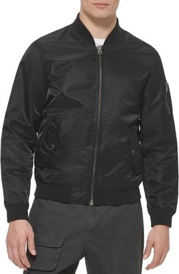 Levi's Men's Black Flight Satin Unfilled Ma-1 Bomber Jacket ( LM2RN614) Size M