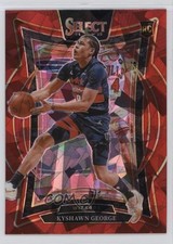 2024-25 Panini Select Concourse Red Cracked Ice Prizm Kyshawn George #85 1t8i