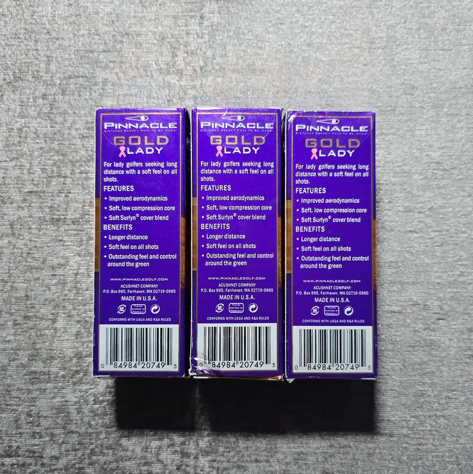 Lote de 3 pelotas de golf Pinnacle Gold Lady Pink Ribbon - Edición Cáncer de mama (9 en total) Foto 2 de 2