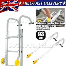 Pack of 1 Ladder Roof Hook Kit for Single Ladder/Extension Ladder Includes Wheel