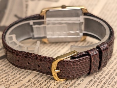 ハミルトン レジスタード エディション 腕時計 6212 ローマン デイト Hamilton Registered Edition 6212 Gold Roman Dial Date Quartz Men's
