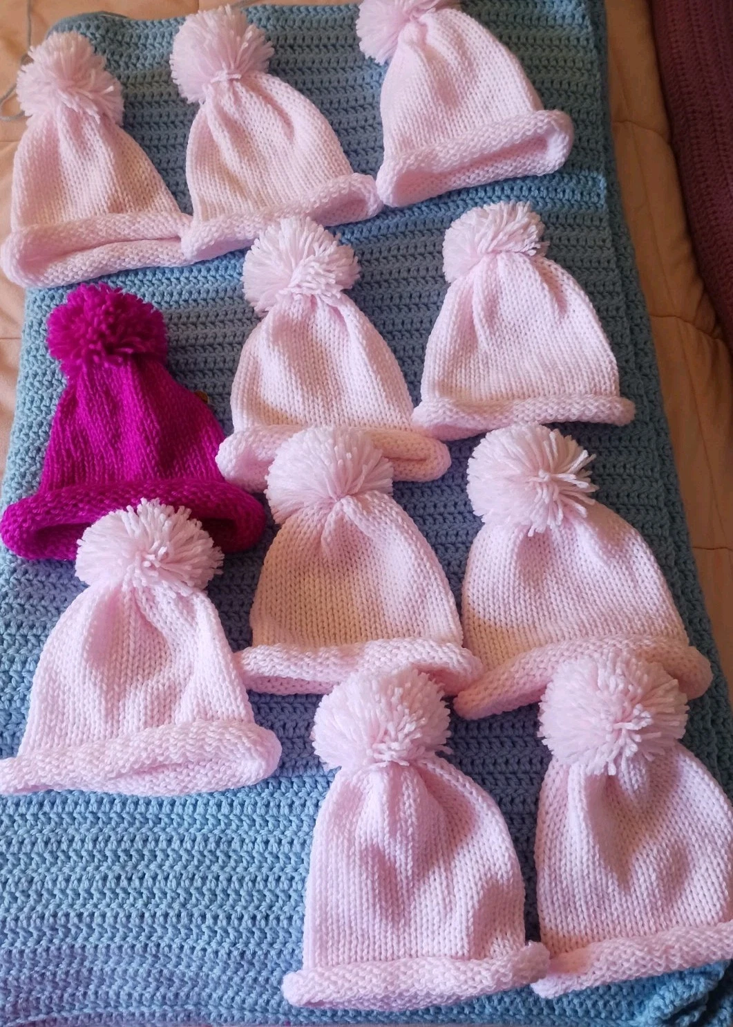 11 Baby/Infant Girl Knitted Hats