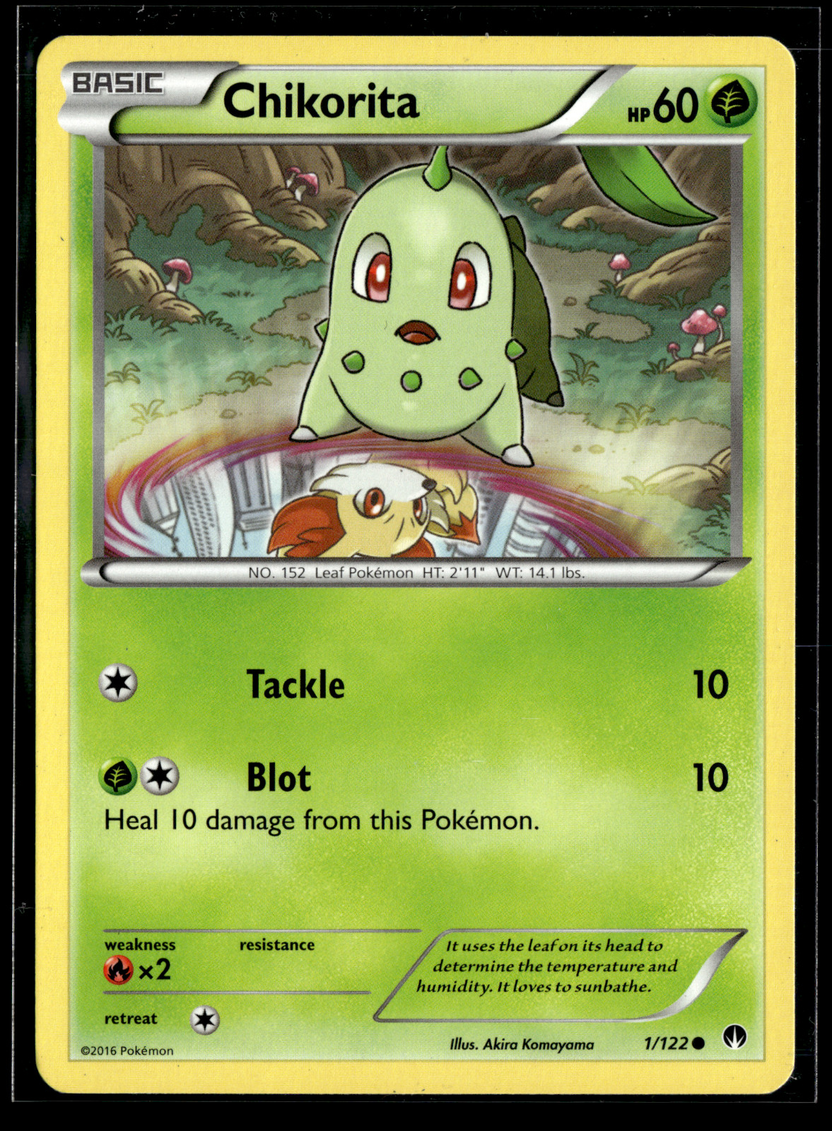 Chikorita 1/122 Common BREAKpoint Pokemon LP